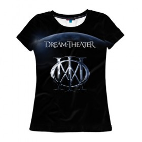 Женская футболка 3D с принтом Dream Theater в Курске, 100% полиэфир ( синтетическое хлопкоподобное полотно) | прямой крой, круглый вырез горловины, длина до линии бедер | Тематика изображения на принте: dream theater | metal | группы | метал | музыка | прогрессив метал | рок | хеви метал