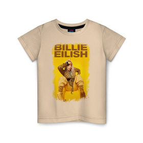 Детская футболка хлопок с принтом Billie Eilish в Курске, 100% хлопок | круглый вырез горловины, полуприлегающий силуэт, длина до линии бедер | billie eilish | billie eilish bury | wheres my mind