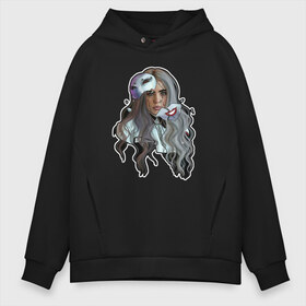 Мужское худи Oversize хлопок с принтом Billie Eilish в Курске, френч-терри — 70% хлопок, 30% полиэстер. Мягкий теплый начес внутри —100% хлопок | боковые карманы, эластичные манжеты и нижняя кромка, капюшон на магнитной кнопке | ailish | billi | billie eilish | bury a friend | copycat | crown | dont smile at me | lovely | music | my boy | party favor | pop | били | билли айлиш | музыка | певица | поп | эйлиш