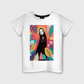 Детская футболка хлопок с принтом Унесенные призраками в Курске, 100% хлопок | круглый вырез горловины, полуприлегающий силуэт, длина до линии бедер | аниме | унесенные призраками