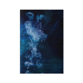 Обложка для паспорта матовая кожа с принтом Синий космос в Курске, натуральная матовая кожа | размер 19,3 х 13,7 см; прозрачные пластиковые крепления | big | арт | крупные арты | крупные принты | сумаcшедшие арты