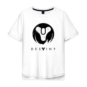 Мужская футболка хлопок Oversize с принтом DESTINY в Курске, 100% хлопок | свободный крой, круглый ворот, “спинка” длиннее передней части | bungie | cayde 6 | cyd6 | destiny | destiny 2 | forsaken | gambit | hunter | titan | warlock | банги | варлок | габмит | дестини | дестини 2 | зур | кейд | кейд 6 | отвергнутые | охотник | титан | туз