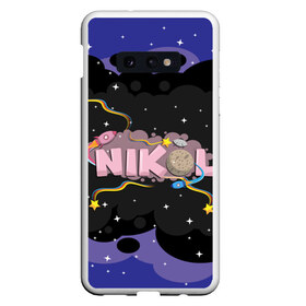 Чехол для Samsung S10E с принтом Nikol space в Курске, Силикон | Область печати: задняя сторона чехла, без боковых панелей | Тематика изображения на принте: nikol | nikolcrazyfamily