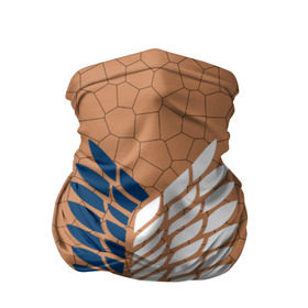 Бандана-труба 3D с принтом Атака Титанов (эмблема) #17 в Курске, 100% полиэстер, ткань с особыми свойствами — Activecool | плотность 150‒180 г/м2; хорошо тянется, но сохраняет форму | Тематика изображения на принте: 