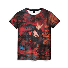 Женская футболка 3D с принтом Буря красок Tenderlybae в Курске, 100% полиэфир ( синтетическое хлопкоподобное полотно) | прямой крой, круглый вырез горловины, длина до линии бедер | tenderlybae | амина | амина мирзоева | мерч | тендерлибае