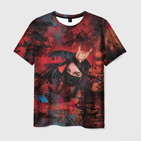 Мужская футболка 3D с принтом Буря красок Tenderlybae в Курске, 100% полиэфир | прямой крой, круглый вырез горловины, длина до линии бедер | tenderlybae | амина | амина мирзоева | мерч | тендерлибае