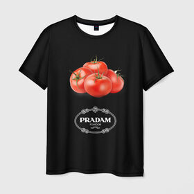 Мужская футболка 3D с принтом PRADAM в Курске, 100% полиэфир | прямой крой, круглый вырез горловины, длина до линии бедер | антитренд | прада