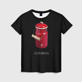 Женская футболка 3D с принтом Louis Bidon в Курске, 100% полиэфир ( синтетическое хлопкоподобное полотно) | прямой крой, круглый вырез горловины, длина до линии бедер | антитренд | луи витон