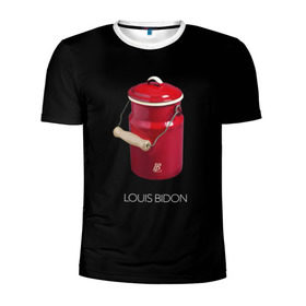 Мужская футболка 3D спортивная с принтом Louis Bidon в Курске, 100% полиэстер с улучшенными характеристиками | приталенный силуэт, круглая горловина, широкие плечи, сужается к линии бедра | Тематика изображения на принте: антитренд | луи витон
