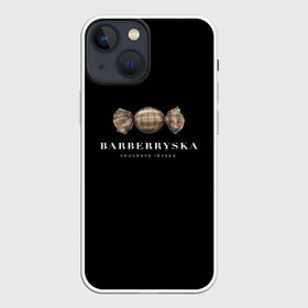 Чехол для iPhone 13 mini с принтом Barberryska в Курске,  |  | Тематика изображения на принте: burberry | антитренд | барбери