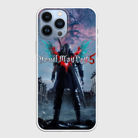 Чехол для iPhone 13 Pro Max с принтом Devil May Cry 5 в Курске,  |  | Тематика изображения на принте: cs go | devil may cry | dmc5 | game | logo | битва | бой | вой | игра | контр страйк | кровь | крылья | логотип | надпись | фантастика | фэнтази | экшен