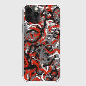 Чехол для iPhone 12 Pro с принтом Сколопендры в Курске, силикон | область печати: задняя сторона чехла, без боковых панелей | камуфляж | красный | лапки | милитари | многоножка | насекомые | орнжевый | паттрен | серый | сороконожка | узор