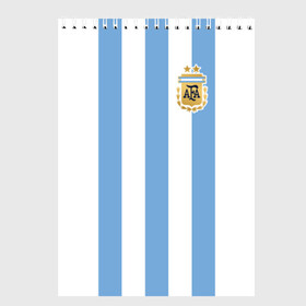 Скетчбук с принтом Сборная Аргентины в Курске, 100% бумага
 | 48 листов, плотность листов — 100 г/м2, плотность картонной обложки — 250 г/м2. Листы скреплены сверху удобной пружинной спиралью | argentina | аргентина | аргентинская сборная | сборная | сборная аргентины | сборная аргентины по футболу | сборные | форма | футбол | футбольные сборные | чемпионат | чемпионат мира