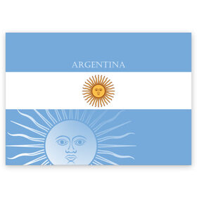 Поздравительная открытка с принтом Аргентина в Курске, 100% бумага | плотность бумаги 280 г/м2, матовая, на обратной стороне линовка и место для марки
 | argentina | аргентина | аргентинская сборная | сборная | сборная аргентины | сборная аргентины по футболу | сборные | форма | футбол | футбольные сборные | чемпионат | чемпионат мира