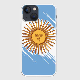 Чехол для iPhone 13 mini с принтом Аргентина в Курске,  |  | Тематика изображения на принте: argentina | аргентина | аргентинская сборная | сборная | сборная аргентины | сборная аргентины по футболу | сборные | форма | футбол | футбольные сборные | чемпионат | чемпионат мира