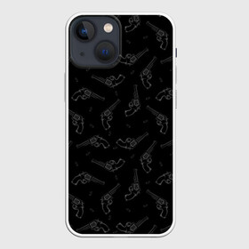 Чехол для iPhone 13 mini с принтом Револьверы в Курске,  |  | background | black | cart | cowboy | criminal | drawing | fashion | firearms | graphics | illustration | picture | revolvers | style | thug | weapons | бандит | графика | иллюстрация | картинка | ковбой | мода | огнестрельное | оружие | патроны | пистолет