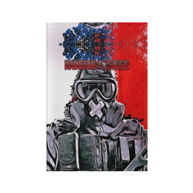 Обложка для паспорта матовая кожа с принтом Rainbow Six: Siege в Курске, натуральная матовая кожа | размер 19,3 х 13,7 см; прозрачные пластиковые крепления | pvp | воин | герой | дым | огонь | оружия | пламя | призрак | снайпер | сражения | тактический | туман | шутер