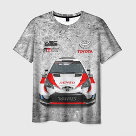 Мужская футболка 3D с принтом WRC Toyota в Курске, 100% полиэфир | прямой крой, круглый вырез горловины, длина до линии бедер | Тематика изображения на принте: auto | car | championship | race | rally | toyota | world | wrc | авто | гонки | машина | ралли | трасса | трек | чемпионат