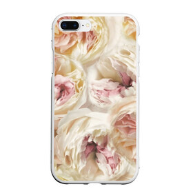 Чехол для iPhone 7Plus/8 Plus матовый с принтом Нежные Пионы в Курске, Силикон | Область печати: задняя сторона чехла, без боковых панелей | букет | красивый | милый | пион | роза | розовый | розочка | свадебный | флористика | цветок | цветы