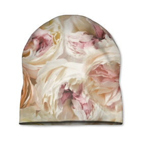 Шапка 3D с принтом Нежные Пионы в Курске, 100% полиэстер | универсальный размер, печать по всей поверхности изделия | букет | красивый | милый | пион | роза | розовый | розочка | свадебный | флористика | цветок | цветы