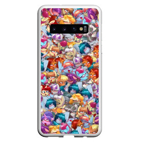 Чехол для Samsung Galaxy S10 с принтом My Little Pony Ahegao в Курске, Силикон | Область печати: задняя сторона чехла, без боковых панелей | anime | mlp | аниме | ахегао | единорог | лошадь | мультфильм | паттерн | пони | правило 34 | стикербомбинг