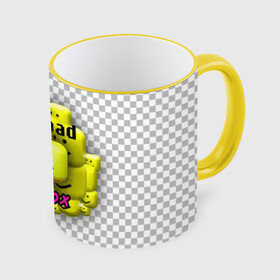 Кружка 3D с принтом badblox в Курске, керамика | ёмкость 330 мл | dank | dank memes | distotion | memes | oof | photoshop | roblox | yellow | данк | данк мемы | дисторшн | желтый | жмых | клетка | мемы | роблокс | серый | уф | фотошоп | черный