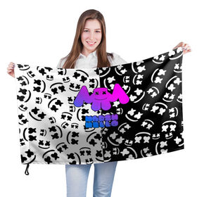 Флаг 3D с принтом Marshmello в Курске, 100% полиэстер | плотность ткани — 95 г/м2, размер — 67 х 109 см. Принт наносится с одной стороны | dj | fortnite | marshmello | music | дж | зефир | маршмелоу | музыка | форнайт | фортнайт