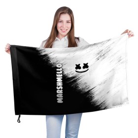 Флаг 3D с принтом Marshmello 3 в Курске, 100% полиэстер | плотность ткани — 95 г/м2, размер — 67 х 109 см. Принт наносится с одной стороны | dj | fortnite | marshmello | music | дж | зефир | маршмелоу | музыка | форнайт | фортнайт