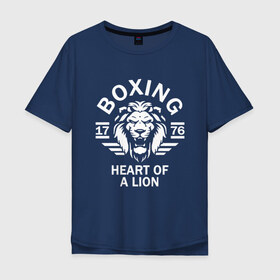 Мужская футболка хлопок Oversize с принтом Бокс - сердце льва в Курске, 100% хлопок | свободный крой, круглый ворот, “спинка” длиннее передней части | box | boxing | bruce lee | champion | dragon | fight | fighter | judo | muay thai | team | tiger | ufc | али | боевые | боец | бой | бокс | боксер | борьба | брюс ли | воин | дзюдо | дракон | единоборства | искусство | карате | контакт | кулак | лев