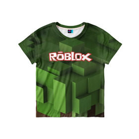 Детская футболка 3D с принтом Roblox в Курске, 100% гипоаллергенный полиэфир | прямой крой, круглый вырез горловины, длина до линии бедер, чуть спущенное плечо, ткань немного тянется | play | roblox | детская | для детей | игра | онлайн | ребенку | роблокс | роболкс | симулятор