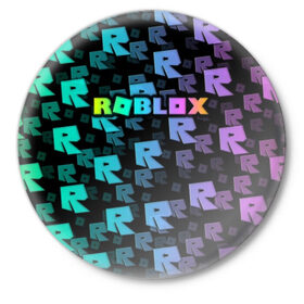 Значок с принтом Roblox в Курске,  металл | круглая форма, металлическая застежка в виде булавки | roblox   массовая многопользовательская онлайн игра