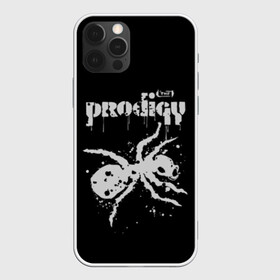 Чехол для iPhone 12 Pro с принтом The Prodigy логотип в Курске, силикон | область печати: задняя сторона чехла, без боковых панелей | 2019 | album | art | break | dance | logo | music | prodigy | брейк | граффити | группа | заставка | лого | логотип | музыка | муравей | новый альбом | обложка альбома | продиджи