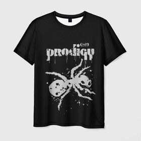 Мужская футболка 3D с принтом The Prodigy логотип в Курске, 100% полиэфир | прямой крой, круглый вырез горловины, длина до линии бедер | Тематика изображения на принте: 2019 | album | art | break | dance | logo | music | prodigy | брейк | граффити | группа | заставка | лого | логотип | музыка | муравей | новый альбом | обложка альбома | продиджи