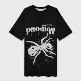 Платье-футболка 3D с принтом The Prodigy логотип в Курске,  |  | 2019 | album | art | break | dance | logo | music | prodigy | брейк | граффити | группа | заставка | лого | логотип | музыка | муравей | новый альбом | обложка альбома | продиджи