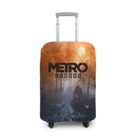 Чехол для чемодана 3D с принтом METRO EXODUS в Курске, 86% полиэфир, 14% спандекс | двустороннее нанесение принта, прорези для ручек и колес | 