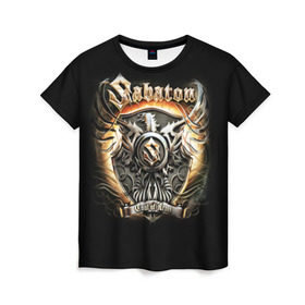 Женская футболка 3D с принтом Sabaton в Курске, 100% полиэфир ( синтетическое хлопкоподобное полотно) | прямой крой, круглый вырез горловины, длина до линии бедер | heavy metal | metal | sabaton | группы | метал | музыка | пауэр метал | рок | сабатон | хэви метал