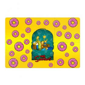 Магнитный плакат 3Х2 с принтом Симпсоны (3) в Курске, Полимерный материал с магнитным слоем | 6 деталей размером 9*9 см | bart | homer | lisa | simpsons | барт | гомер | лиза | мардж | пончик | симпсоны