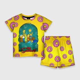 Детский костюм с шортами 3D с принтом Симпсоны (3) в Курске,  |  | bart | homer | lisa | simpsons | барт | гомер | лиза | мардж | пончик | симпсоны