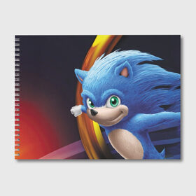 Альбом для рисования с принтом Sonic в Курске, 100% бумага
 | матовая бумага, плотность 200 мг. | blue | hedgehog | movie | sonic | ёжик | синий | соник | фильм