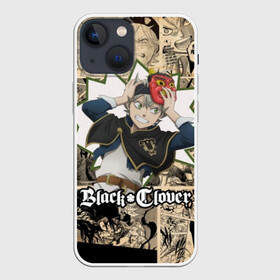 Чехол для iPhone 13 mini с принтом Черный Клевер (АСТА) в Курске,  |  | anime | black | black bull | black clover | bull | clover | аниме | аста | астер | бык | клевер | черный | чёрный бык | черный клевер