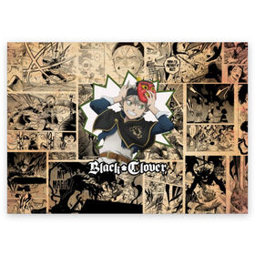 Поздравительная открытка с принтом Черный Клевер (АСТА) в Курске, 100% бумага | плотность бумаги 280 г/м2, матовая, на обратной стороне линовка и место для марки
 | anime | black | black bull | black clover | bull | clover | аниме | аста | астер | бык | клевер | черный | чёрный бык | черный клевер