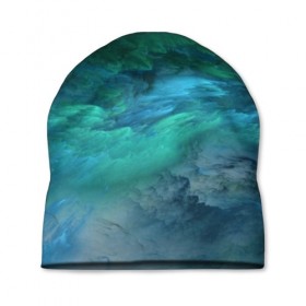Шапка 3D с принтом Изумрудные Облака в Курске, 100% полиэстер | универсальный размер, печать по всей поверхности изделия | abstraction | абстракция | голубые | живопись | искусство | космос | краска | краски | облако | пар | природа | смешение красок | созвездие | стихия | туман | туманность