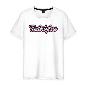 Мужская футболка хлопок с принтом Tenderlybae в Курске, 100% хлопок | прямой крой, круглый вырез горловины, длина до линии бедер, слегка спущенное плечо. | тостовки и худи с tenderlybae | футболки