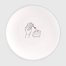 Тарелка с принтом Девушка красит ногти в Курске, фарфор | диаметр - 210 мм
диаметр для нанесения принта - 120 мм | жест | контур | лак | линии | маникюр | ноготь | отвали | палец | рука