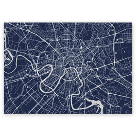Поздравительная открытка с принтом Карта Москвы в Курске, 100% бумага | плотность бумаги 280 г/м2, матовая, на обратной стороне линовка и место для марки
 | capital | city | country | map | moscow | plan | rivers | roads | russia | russians | scheme | город | дороги | карта | москва | план | реки | россия | русские | столица | страна | схема
