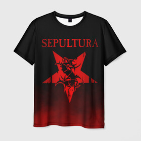 Мужская футболка 3D с принтом Sepultura в Курске, 100% полиэфир | прямой крой, круглый вырез горловины, длина до линии бедер | sepultura | грув метал | группы | дэт метал | метал | музыка | рок | трэш метал