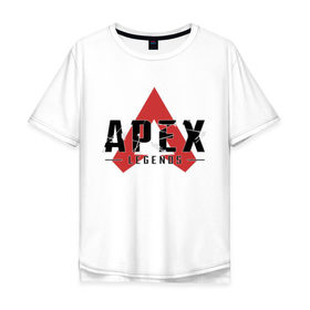 Мужская футболка хлопок Oversize с принтом Apex Legends Logo в Курске, 100% хлопок | свободный крой, круглый ворот, “спинка” длиннее передней части | apex | apex legends | bangalor | bloodhound | caustic | gibraltar | legends | lifeline | logo | mirage | pathfinder | titanfall | wraith | апекс