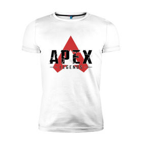 Мужская футболка премиум с принтом Apex Legends Logo в Курске, 92% хлопок, 8% лайкра | приталенный силуэт, круглый вырез ворота, длина до линии бедра, короткий рукав | apex | apex legends | bangalor | bloodhound | caustic | gibraltar | legends | lifeline | logo | mirage | pathfinder | titanfall | wraith | апекс