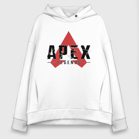 Женское худи Oversize хлопок с принтом Apex Legends Logo в Курске, френч-терри — 70% хлопок, 30% полиэстер. Мягкий теплый начес внутри —100% хлопок | боковые карманы, эластичные манжеты и нижняя кромка, капюшон на магнитной кнопке | apex | apex legends | bangalor | bloodhound | caustic | gibraltar | legends | lifeline | logo | mirage | pathfinder | titanfall | wraith | апекс