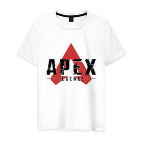 Мужская футболка хлопок с принтом Apex Legends Logo в Курске, 100% хлопок | прямой крой, круглый вырез горловины, длина до линии бедер, слегка спущенное плечо. | apex | apex legends | bangalor | bloodhound | caustic | gibraltar | legends | lifeline | logo | mirage | pathfinder | titanfall | wraith | апекс